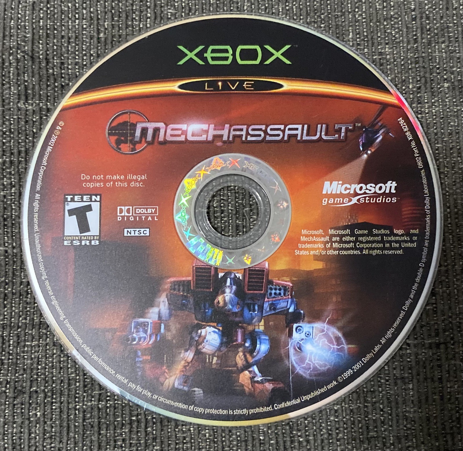 MechAssault (Microsoft Xbox, 2002) DISC ONLY – Tested Working Free Ship