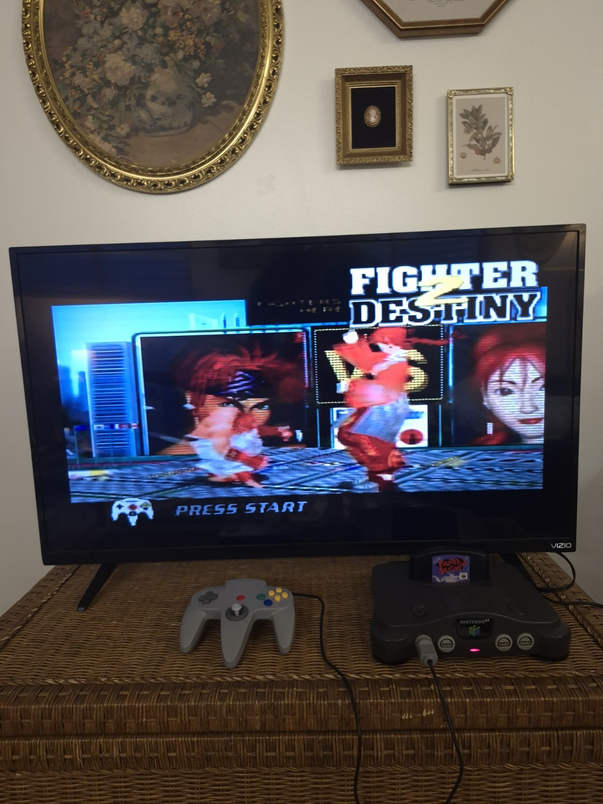 Fighter Destiny 2 Nintendo 64 Authentic Game Cartridge W/ Case Cleaned/Tested