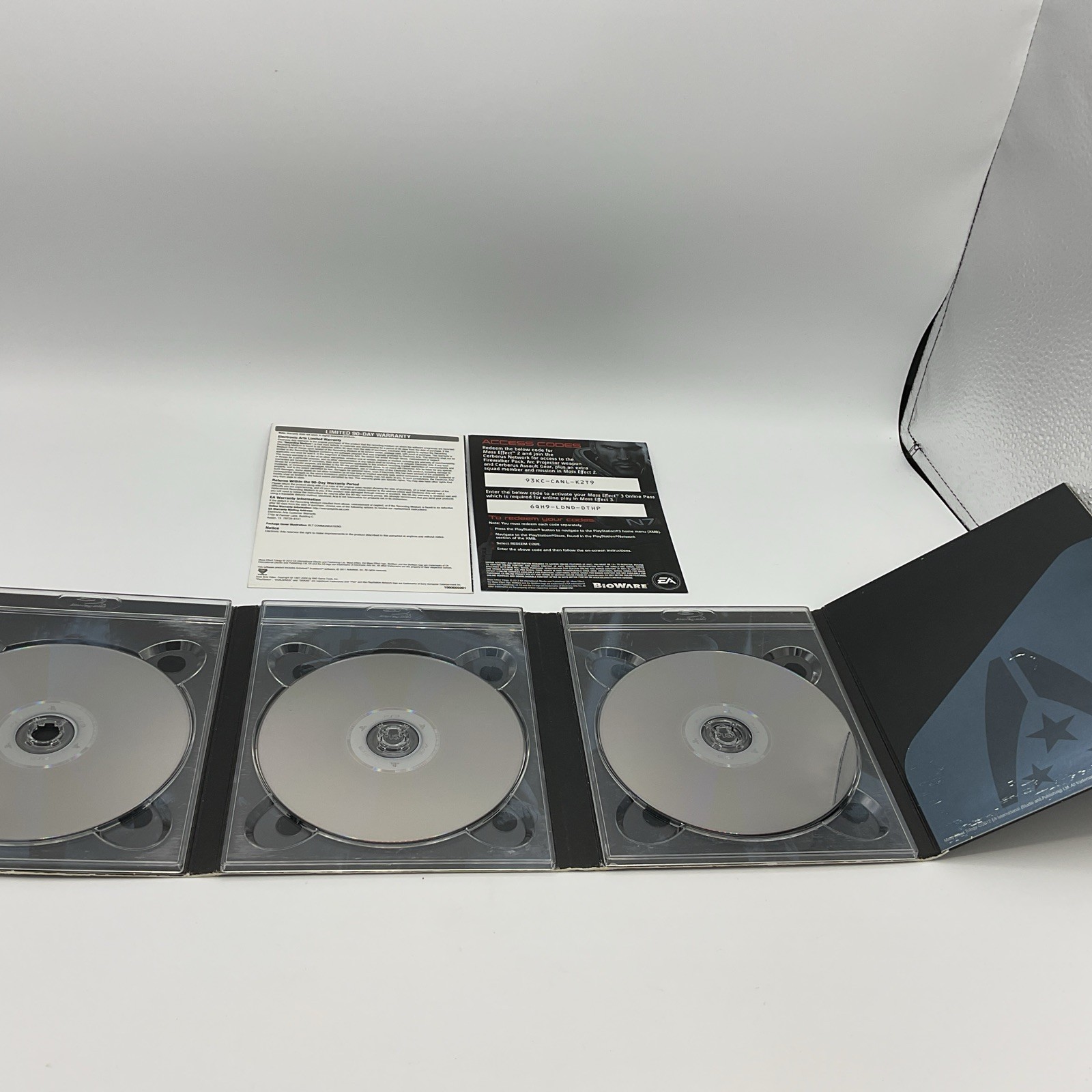 Mass Effect Trilogy (Sony PlayStation 3, 2012) C.I.B. CODES HAVE BEEN USED