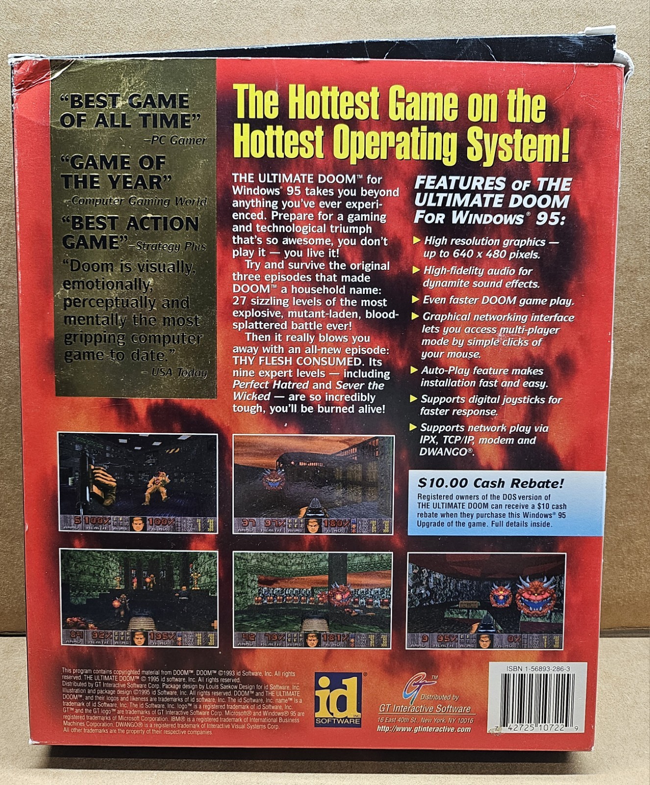 Ultimate Doom PC Game Windows 95 CD-ROM NO Poster VG+