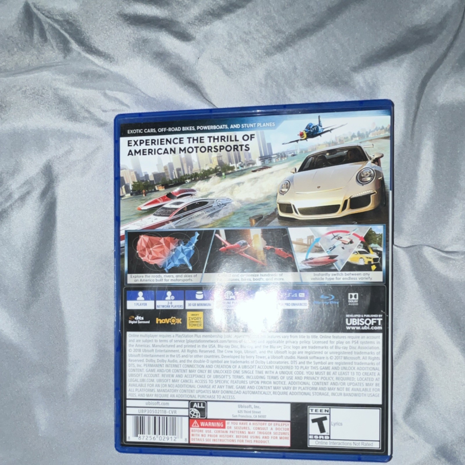 Ubisoft The Crew 2 Racing Game PS4 Multiplayer Internet Required NTSC-U/C