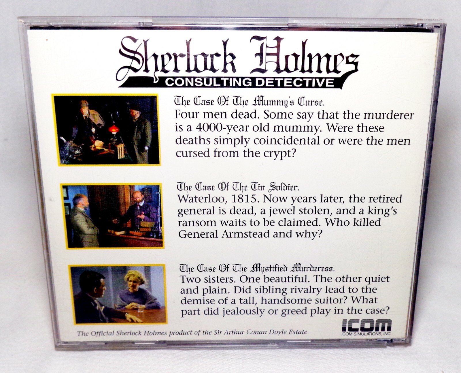Rare Sherlock Holmes Consulting Detective Volume 1 (PC Game MS-DOS ) Adult Owned