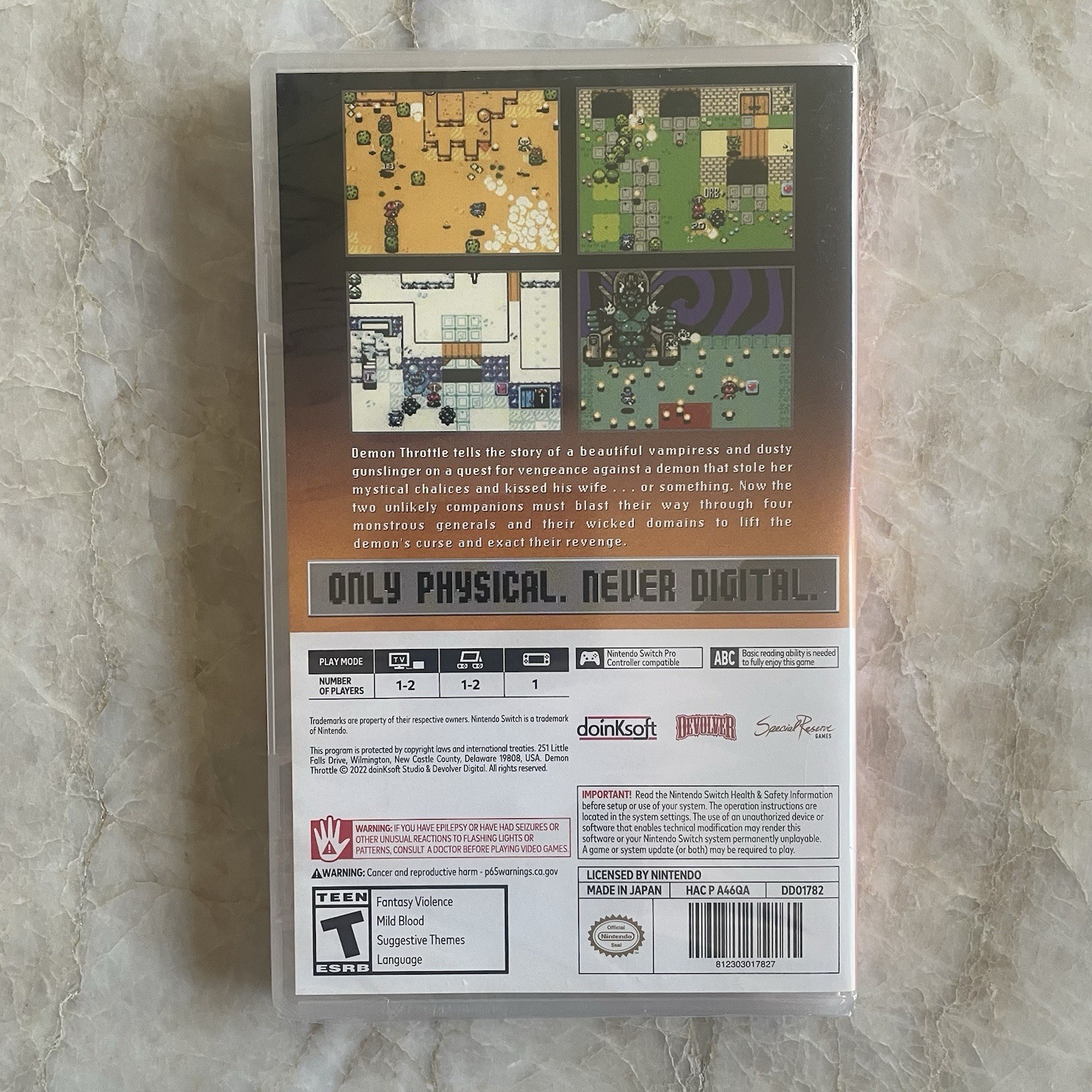 Demon Throttle Nintendo Switch Numbered Physical Copy Brand New Sealed Game