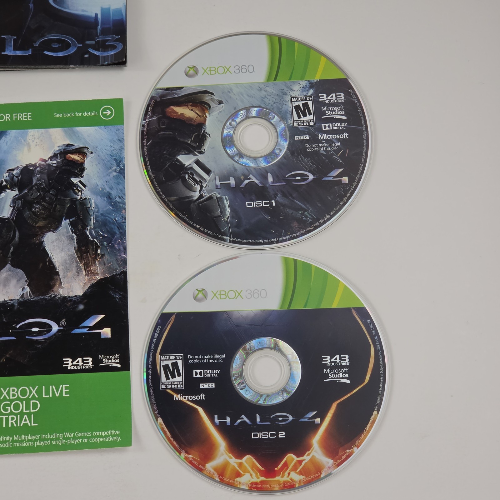 Halo 3 & 4 Bundle Microsoft XBOX 360 FPS Shooter Game Complete Tested VG Bungie