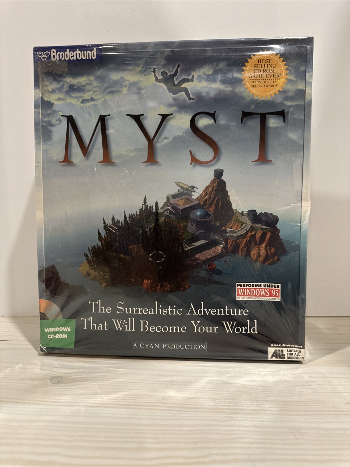MYST PC Game by Brøderbund Big Box MPC Windows CD-ROM New Factory Sealed