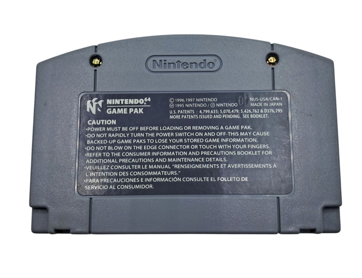 Rareware Jet Force Gemini Nintendo 64 N64 Grey Action Shooter Game Cartridge