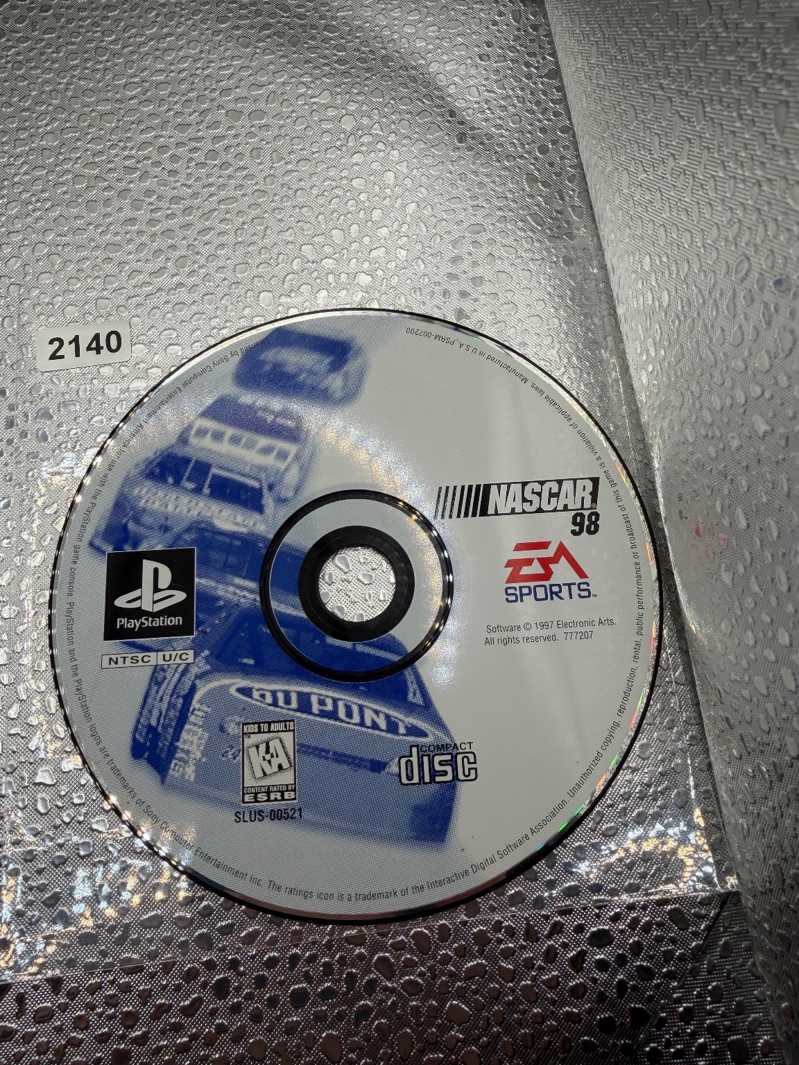 NASCAR 98 PlayStation Video Game Racing Sports NTSC U/C