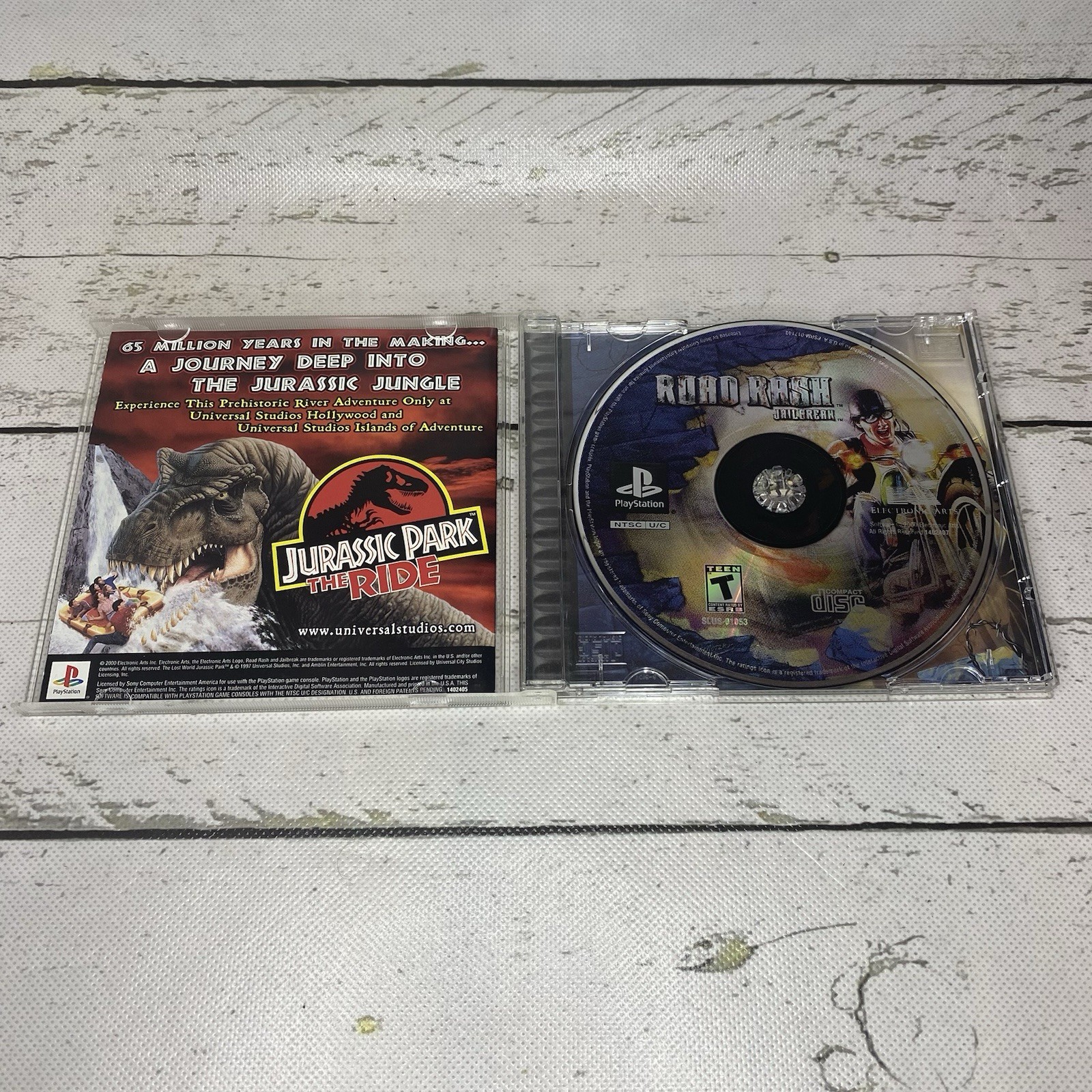 Road Rash: Jailbreak PlayStation (PS1, 2000) CIB w/ Reg Card Black Label Tested