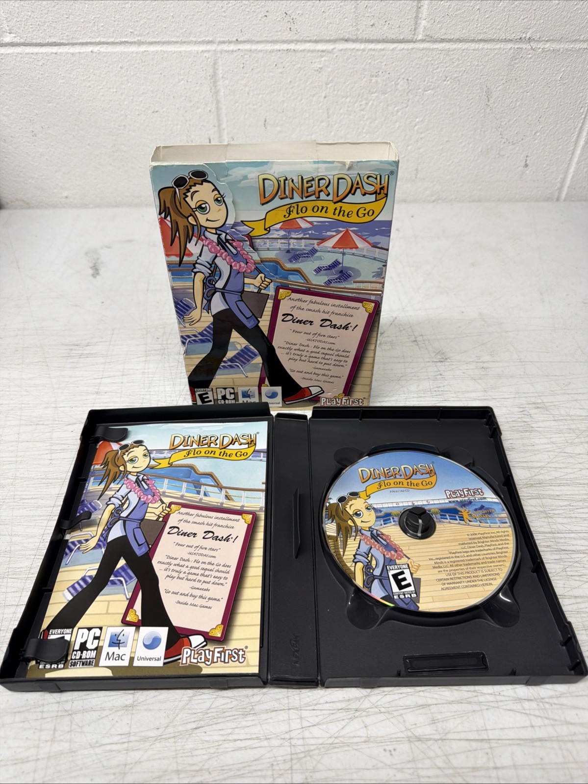 Diner Dash: Flo on the Go CD-ROM Game By PlayFirst. PC/MAC 2006 With Sleeve