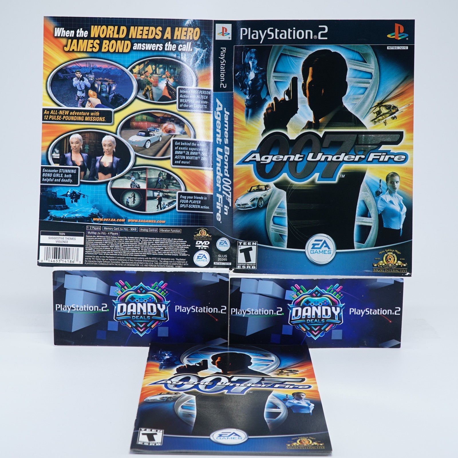 007 Agent Under Fire PS2 Black Label – CIB W/ Manual – PlayStation 2