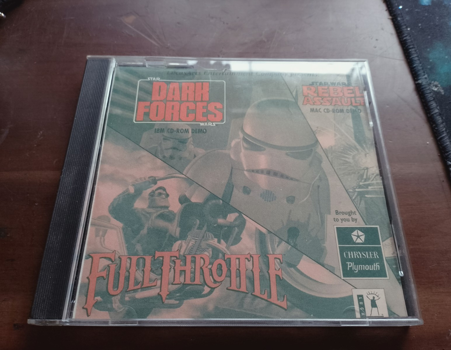 LucasArts Dark Forces, Rebel Assault, Full Throttle Demo CD-ROM PC/Mac