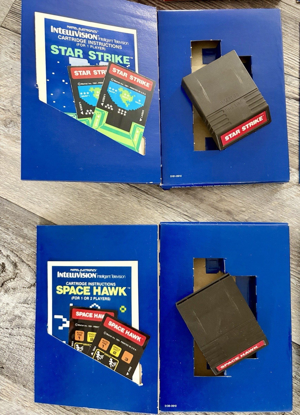 Mattel Electronics Intellivision Games CIB w/ Manuals and overlays.