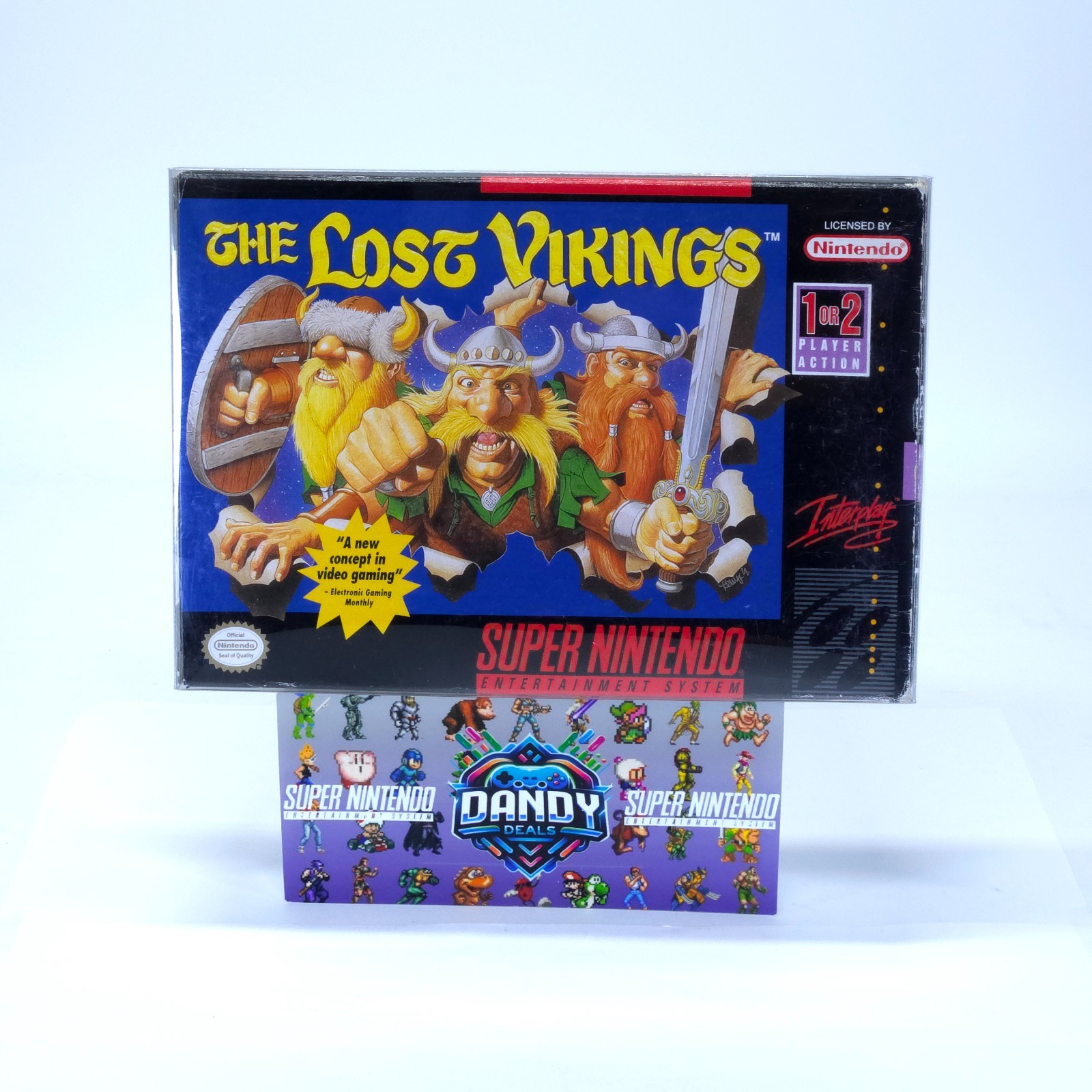 The Lost Vikings SNES W/ Box + Protector – Super Nintendo