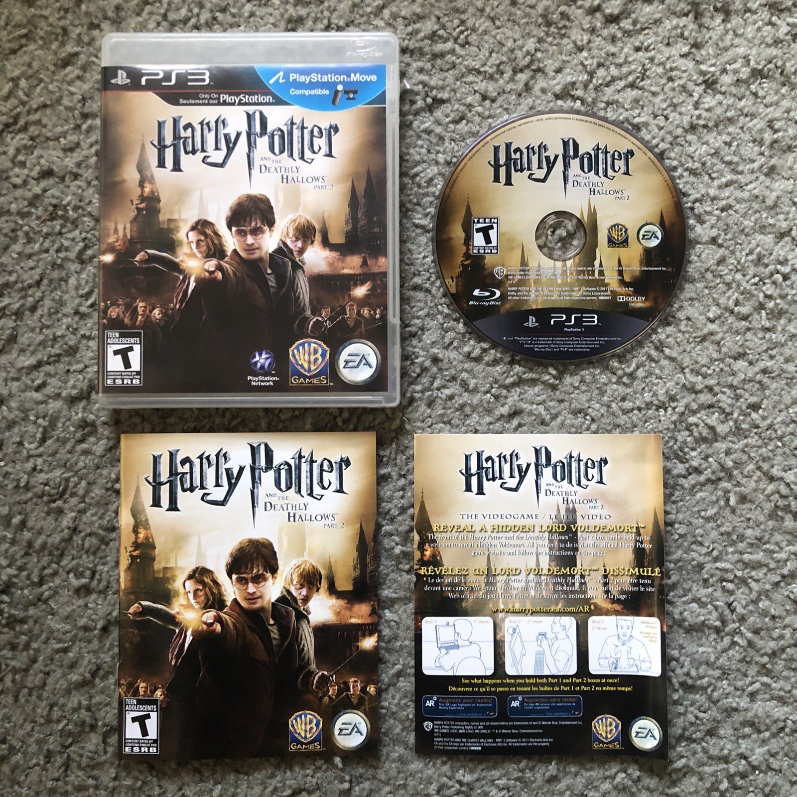 Harry Potter and the Deathly Hallows: Part 2 (PlayStation 3, 2011) Complete CIB