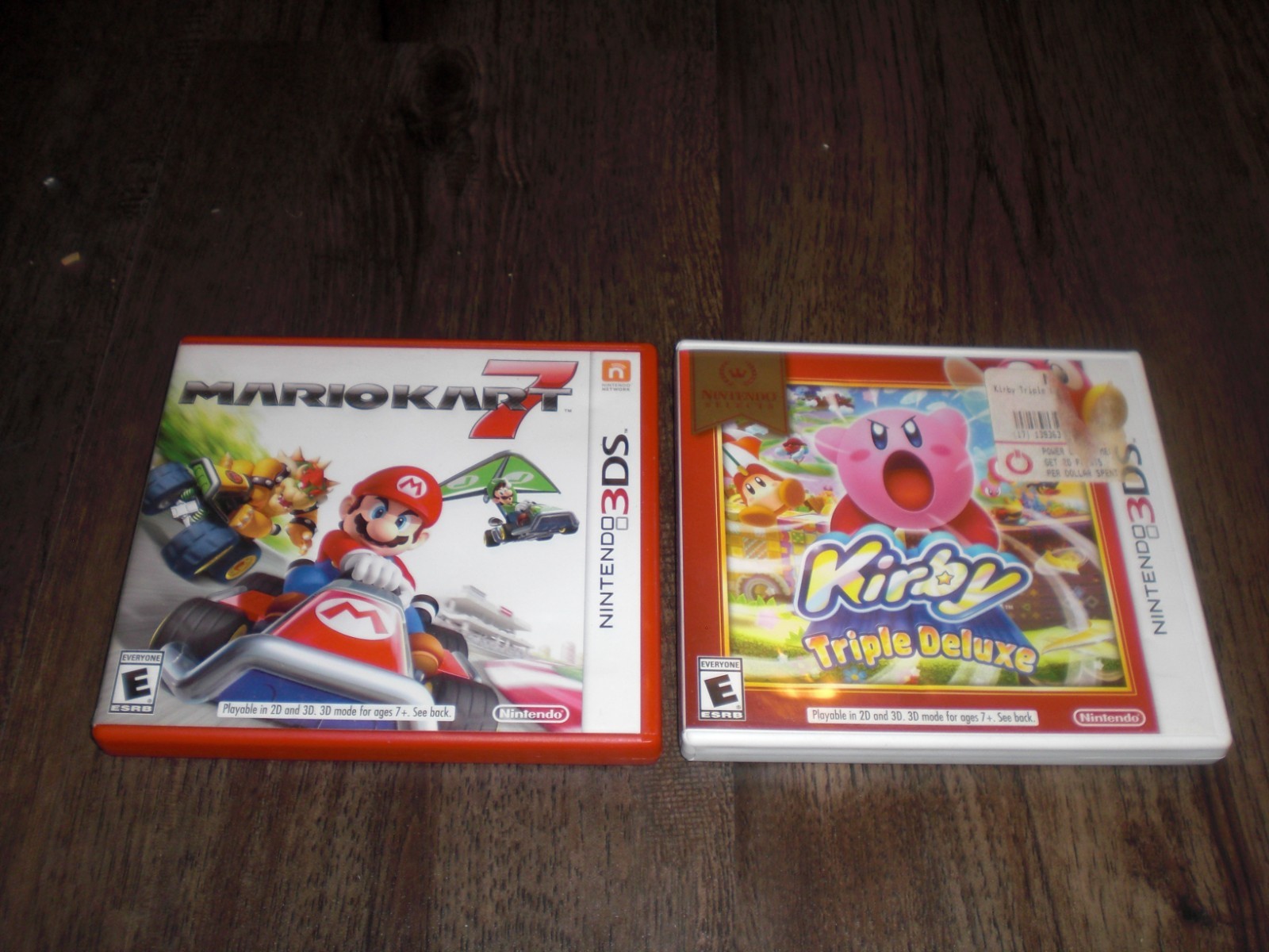 Kirby Triple Deluxe + Mario Kart 7 Game COMPLETE CIB 4 Nintendo 3DS 2DS Console