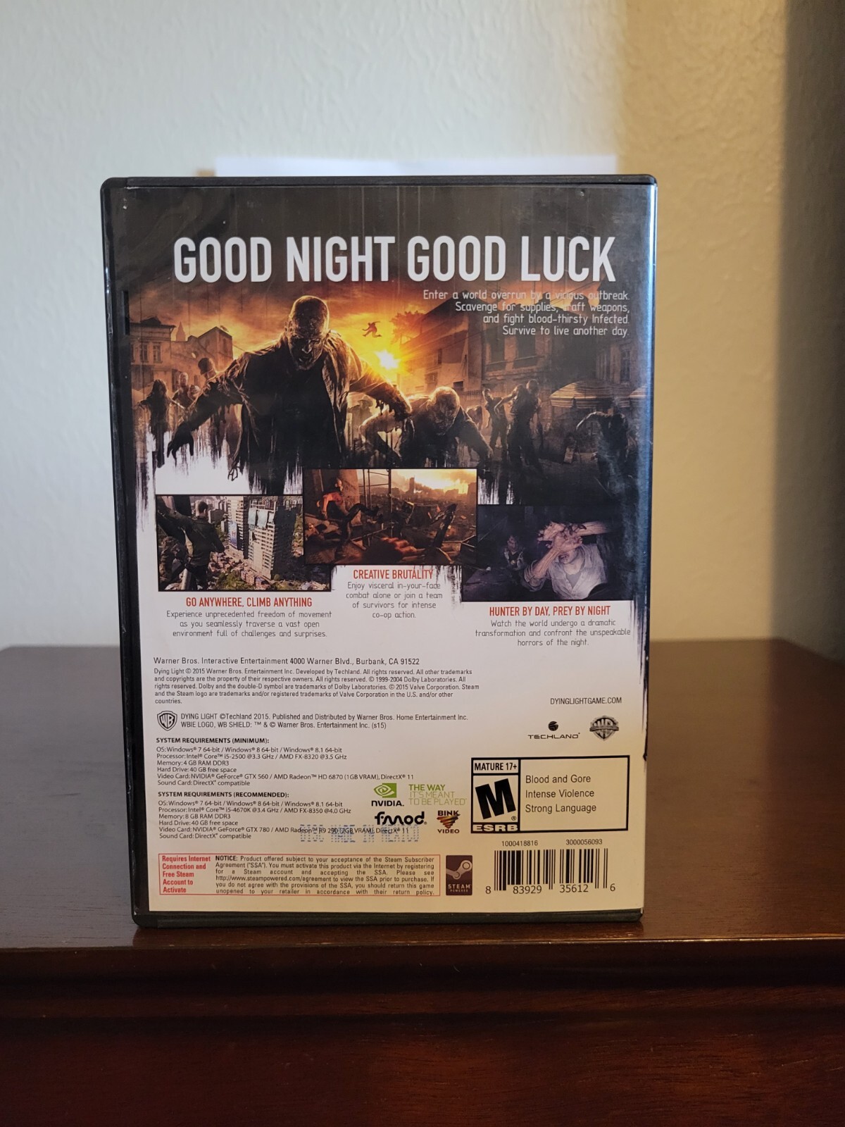 Dying Light (PC: Windows, 2015) CIB LONG BOX RARE FAST SAME DAY SHIPPING