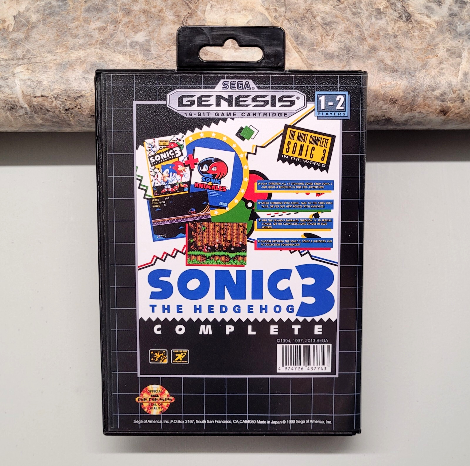 Sonic 3 Complete “Limited Edition” with SAVE features for Sega Genesis + case
