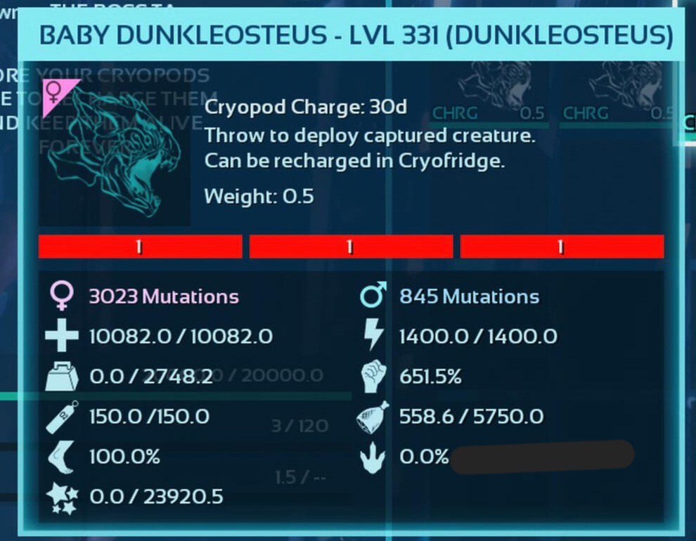 ARK ASCENDED PVE OFFICIAL PAIR BABY DUNK RED ID01 TOP STATUS PC/XBOX/PS5