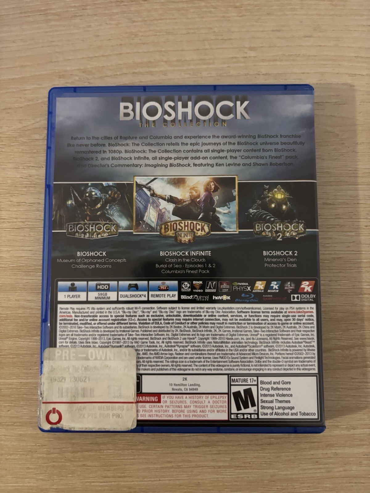 2K BioShock: The Collection (Sony PlayStation 4 PS4) Action, M – Mature