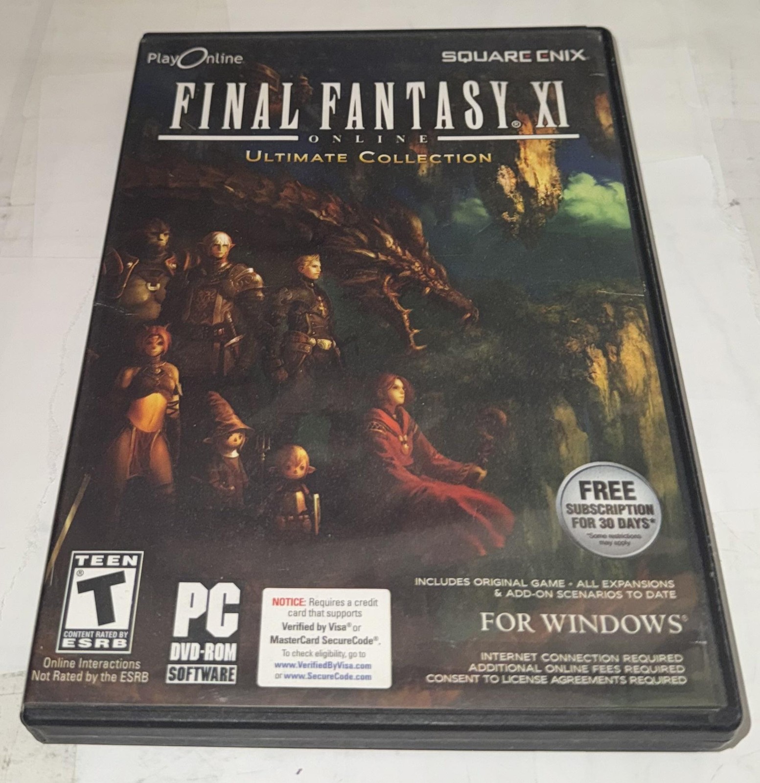 Final Fantasy XI Online Ultimate Collection PC Windows T Square Enix Region Free
