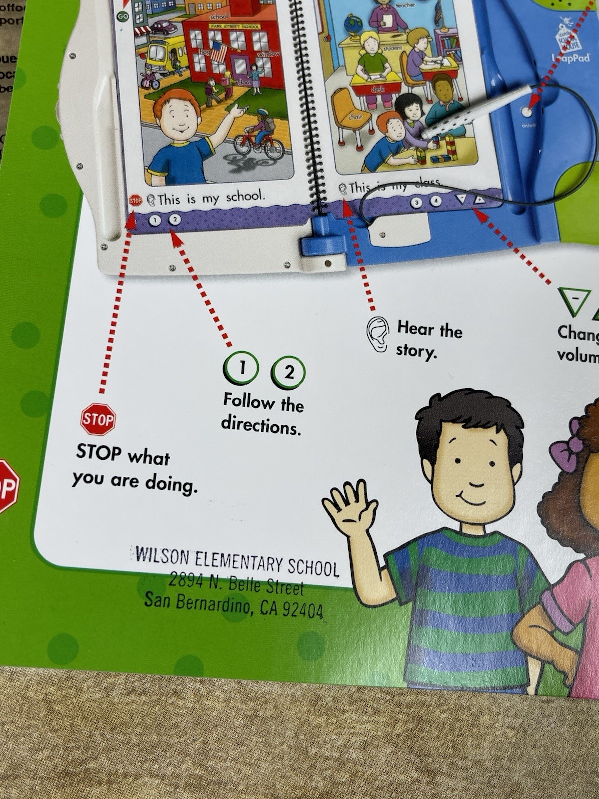 Leapfrog Schoolhouse LeapPad Book & Cartridge Food Language First Green Book
