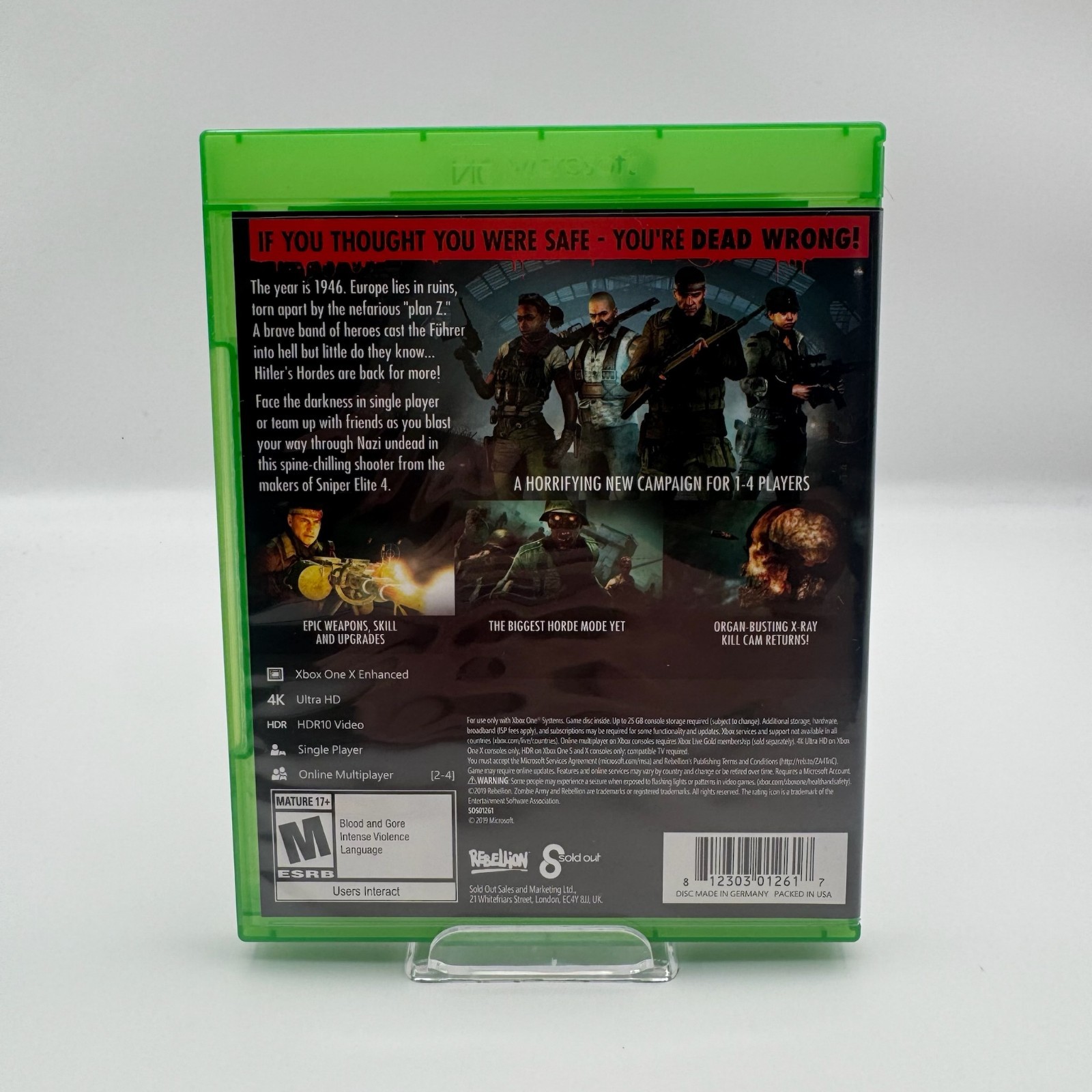 Zombie Army 4 Dead War Microsoft Xbox One 1 Year Warranty