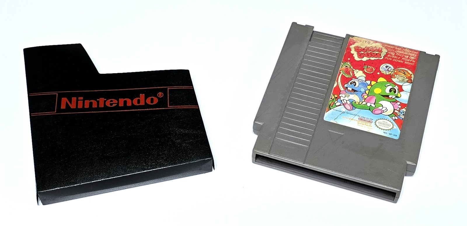 BUBBLE BOBBLE (Nintendo NES, 1988) Game Cartridge & Sleeve, Cleaned & Tested
