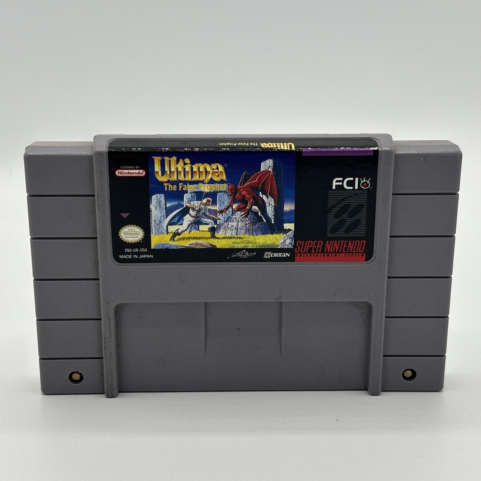 Ultima: The False Prophet, Nintendo SNES Edition Tested Authentic