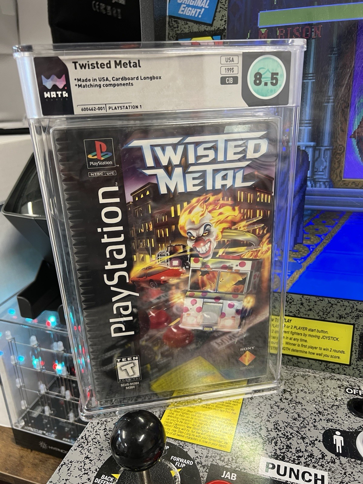 1995 PS1 Twisted Metal Long Box Longbox Graded WATA CIB 8.5 Complete 9.4 Manual!