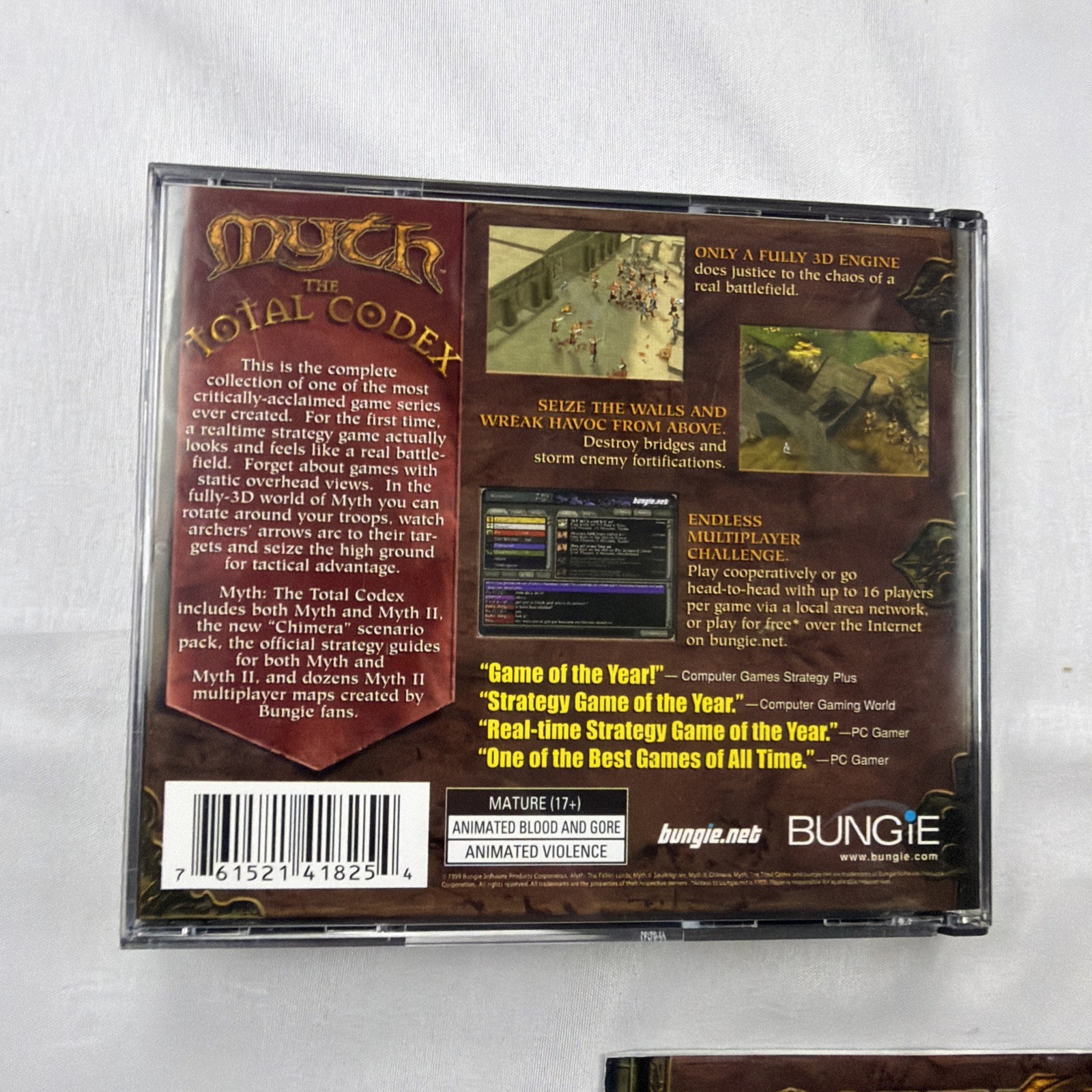 Myth: The Total Codex Big Box + 3 CDs & Jewel Case CD-Rom 1999 Windows 98/99/NT