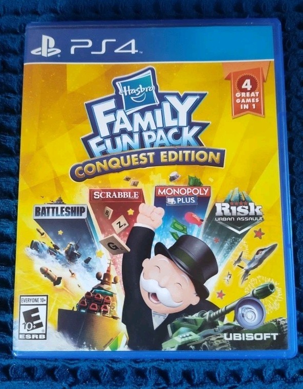 Hasbro Family Fun Pack : Conquest Edition,Sony PS4 2016,4 Games In One,Rated E.