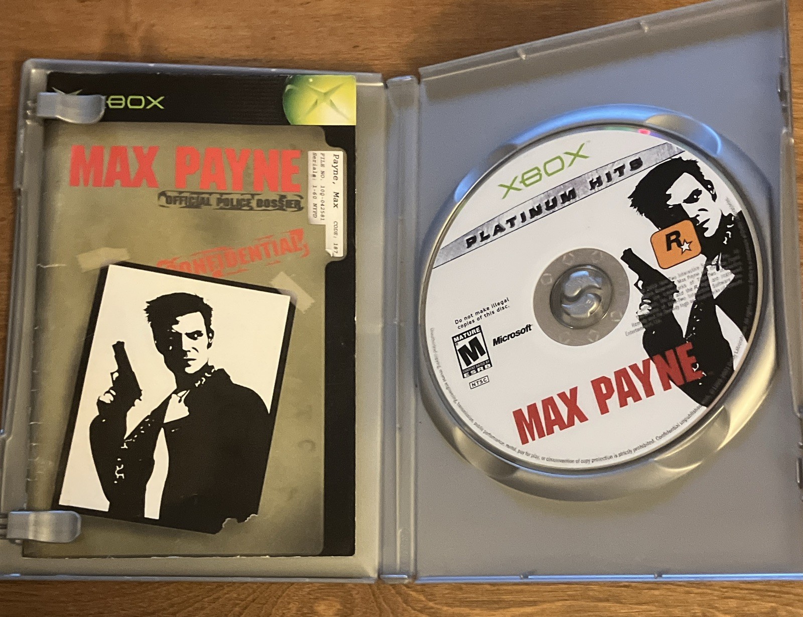 Max Payne Xbox Platinum Hits Complete