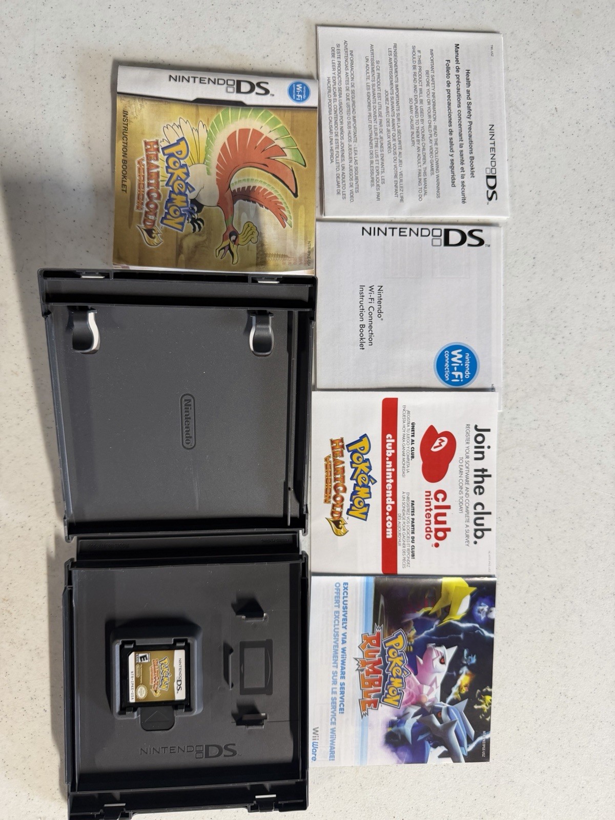 Pokémon HeartGold Version Nintendo DS Game CIB w/ Pokéwalker – Tested