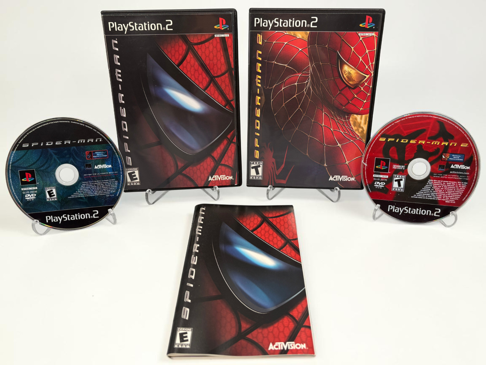 Spider-Man 1 & 2 Bundle Lot – Playstation 2 PS2 – Tested Working – Free Shipping