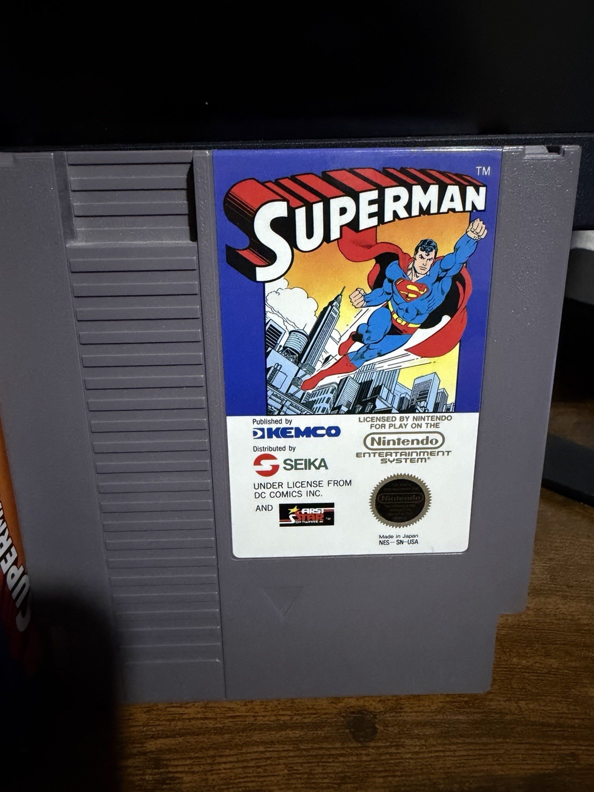 Superman Nintendo Entertainment System, 1988 NES Kemco with Original Box CIB