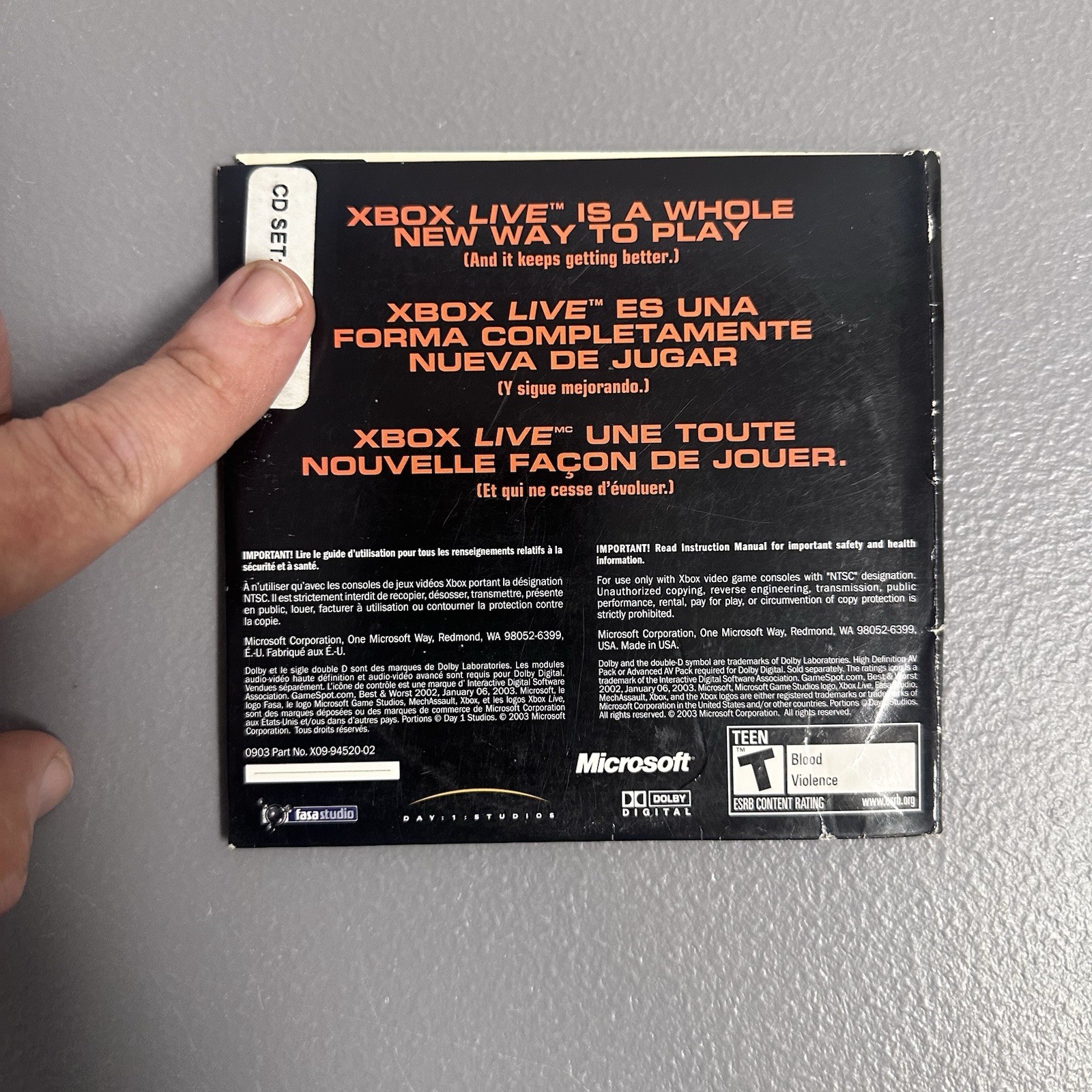 MechAssault (Xbox 2002) NFR Not For Resale Promo Edition Tested Rated T Teen HTF