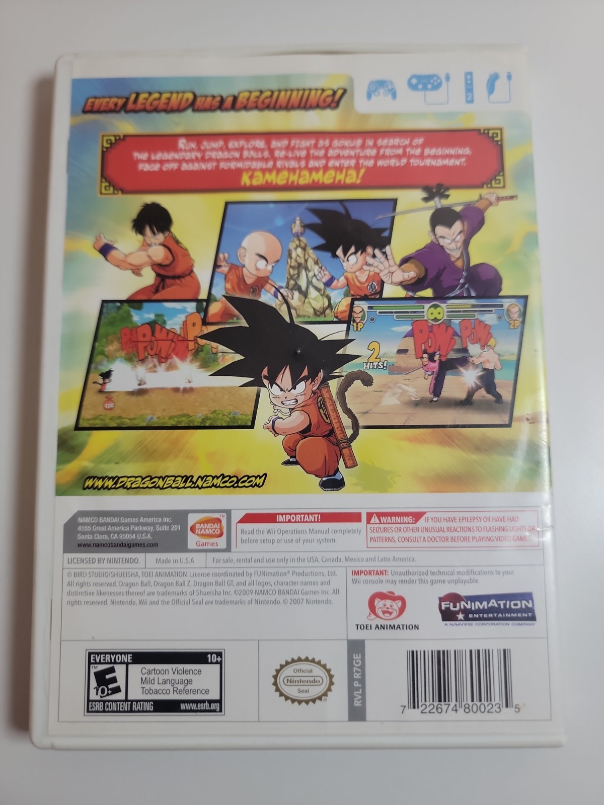 Dragon Ball: Revenge of King Piccolo (Nintendo Wii, 2009) English