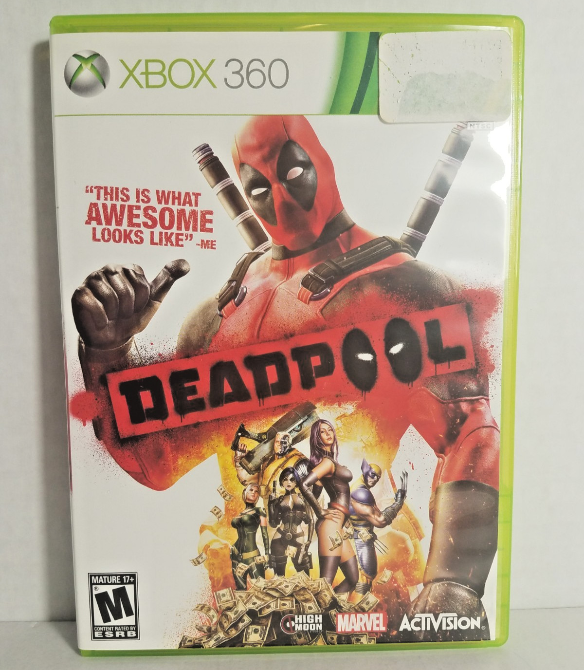Deadpool Xbox 360 Case Manual Disk Marvel Activision