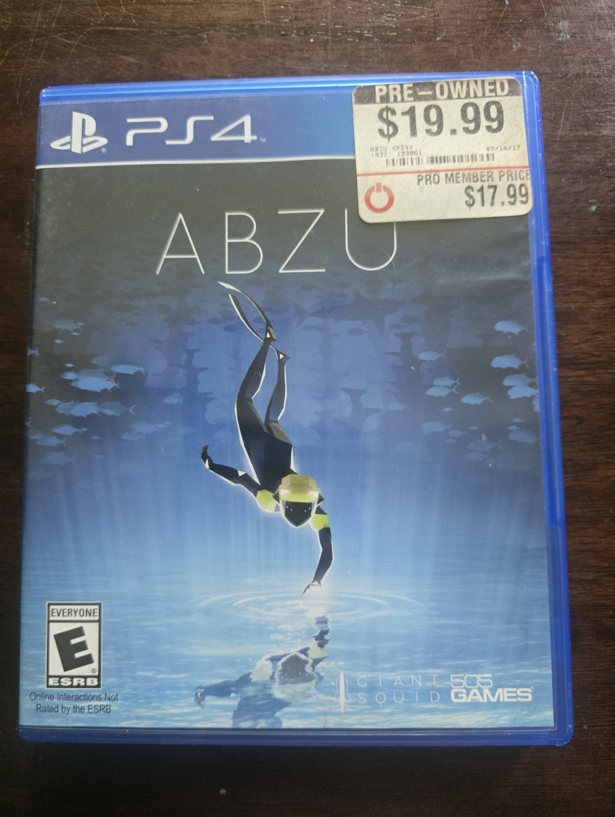 505 Games ABZU Sony PlayStation 4 PS4 E-Everyone Video Game Disc w/ Case