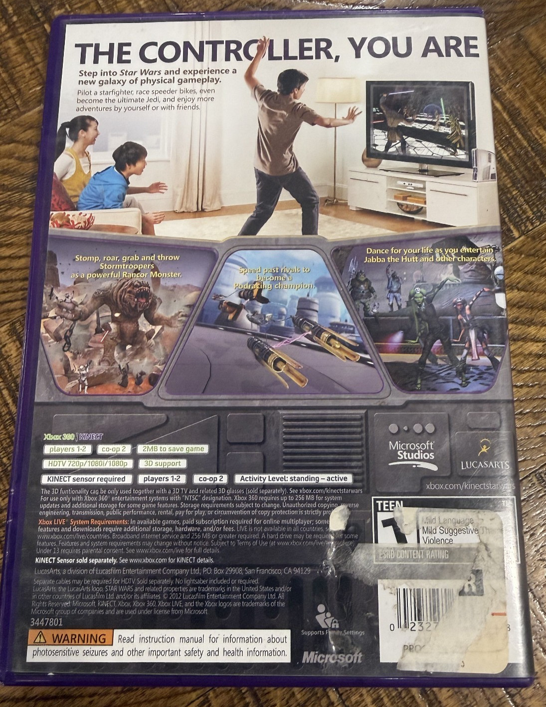 Kinect Star Wars (Microsoft Xbox 360, 2012) CIB Tested Working FAST SHIPPING