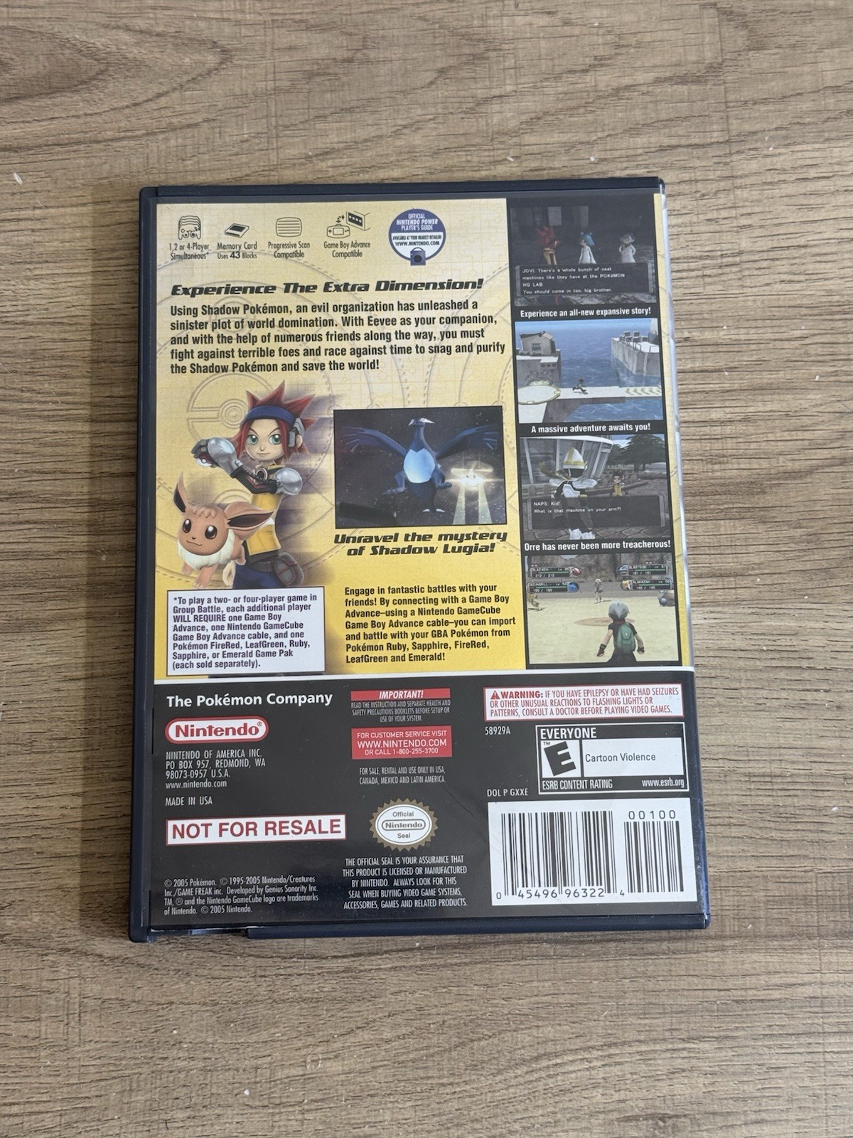 Pokemon XD Gale of Darkness GameCube Case Manual Cover Art, NO GAME*