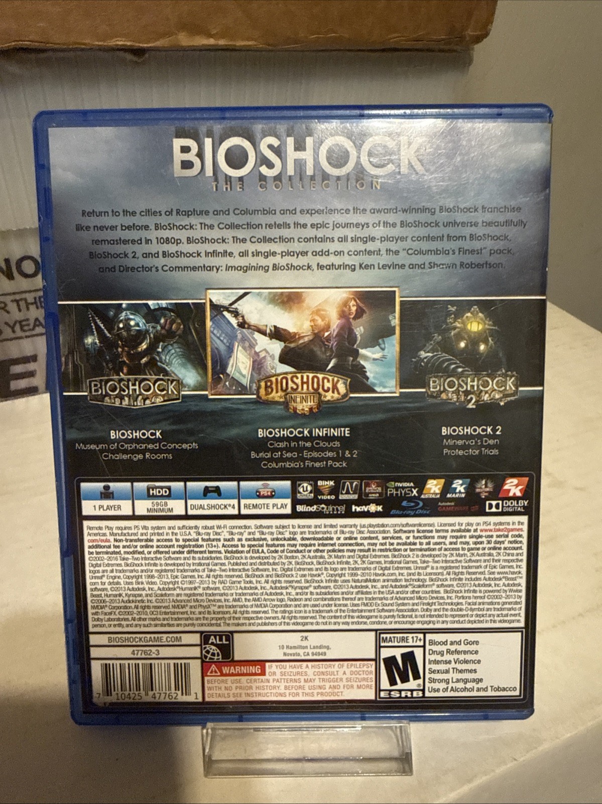 BioShock: The Collection PS4 Compilation FPS Shooter Action M 2016 NTSC-U/C