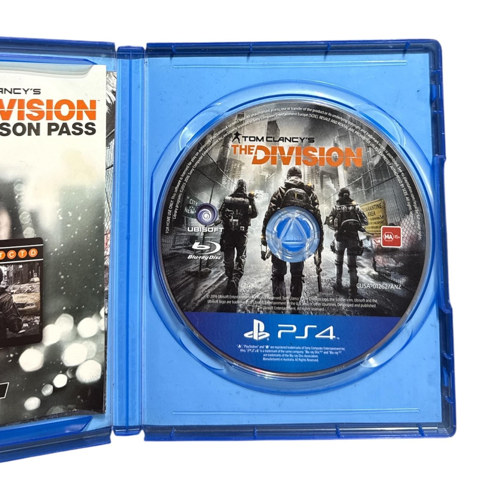 Tom Clancy’s The Division PS4 Game Ubisoft PAL MA15+ Shooter 2016 Blue Case