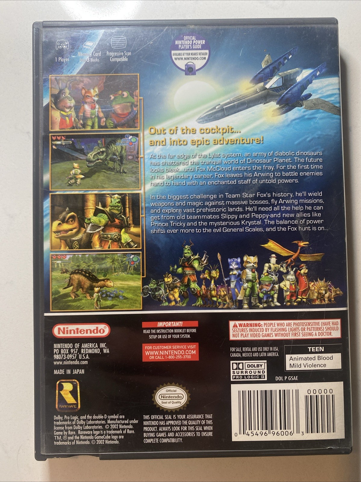 Star Fox Adventures GameCube Complete w/ Manual Black Label