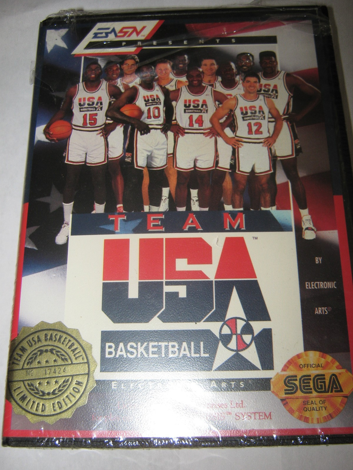 EASN Team USA Basketball (Sega Genesis, 1992) New Sealed Classic Jordan Bird