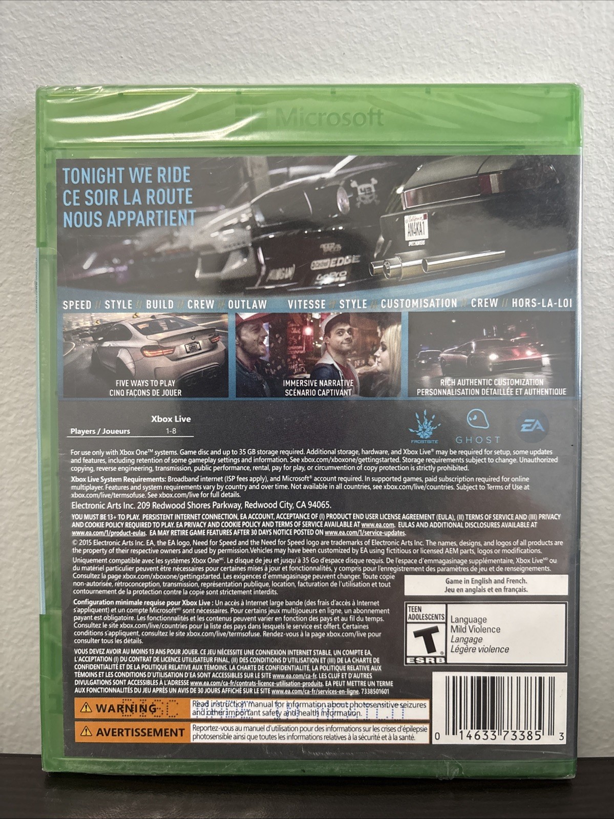 Need For Speed Microsoft Xbox One *BRAND NEW Factory Sealed *internet required
