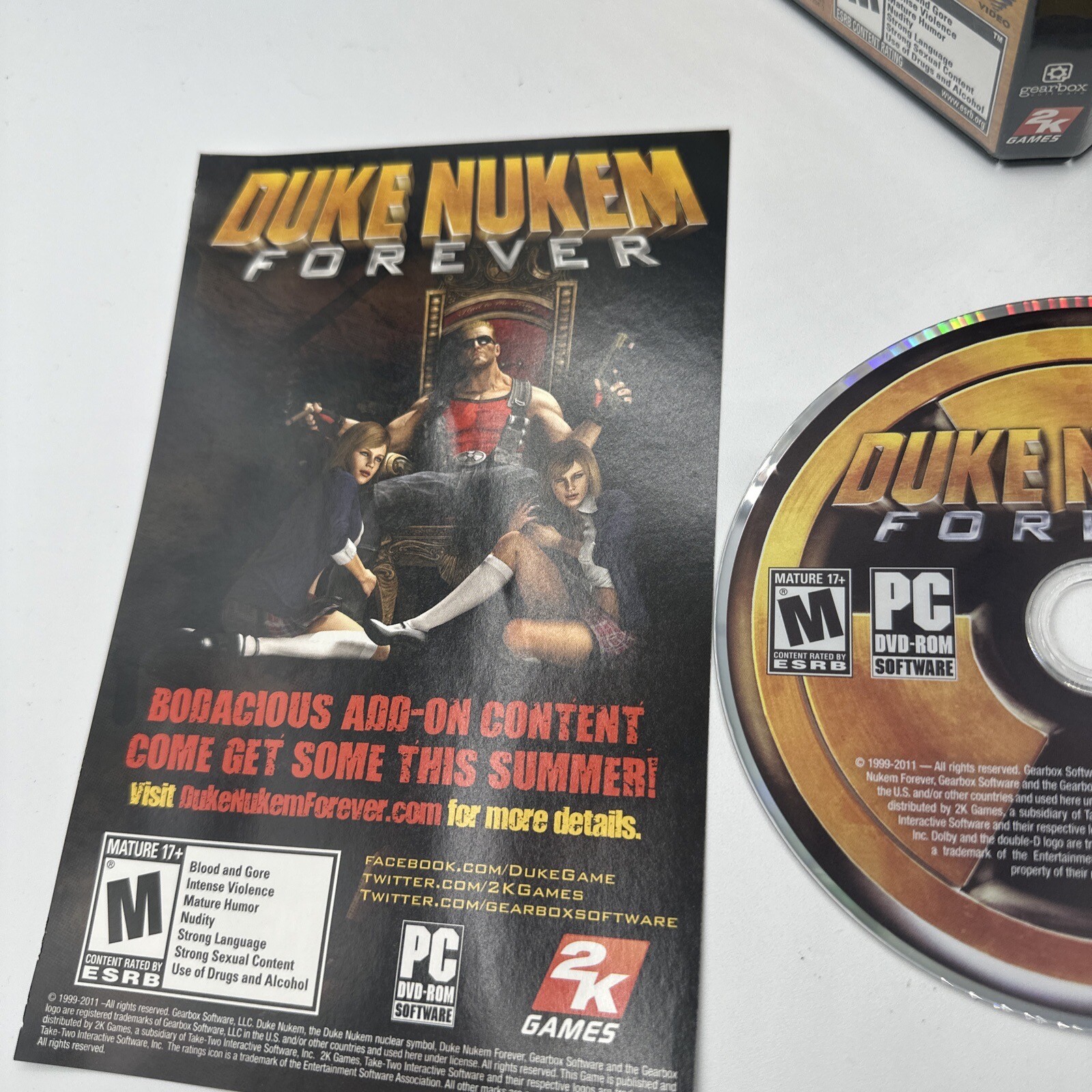 Duke Nukem Forever – PC DVD Computer game Buy This Before I Run Out Of Gum