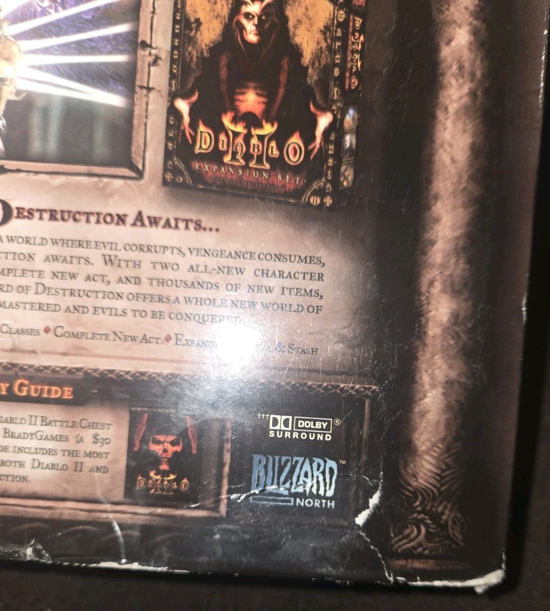 Diablo 2 II Battle Chest 2001 PC Game, 4 Discs, w/ Manual, Expansion Set, Box