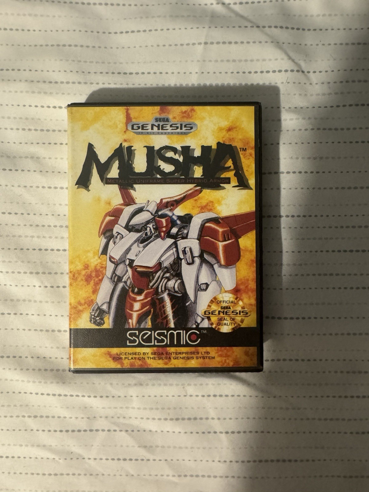 Authentic M.U.S.H.A. Sega Genesis Complete + Original 1997 Microplay Receipt
