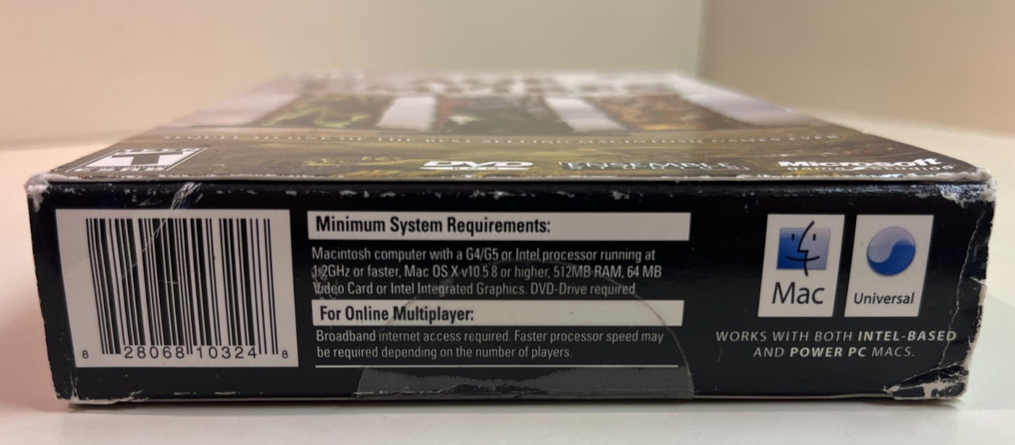 New Old Stock – Age of Empires III 3 MAC MacSoft Macintosh DVD-ROM Big Box, READ